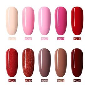 img 2 attached to 💅 Комплект гель-лака Ultimate: 10 цветов с УФ-лампой, 36 Вт УФ-СВЕТ отвердителями ногтей, инструментами для маникюра, блестками, стразами - идеальный подарок для домашнего мастерства салонного качества ногтей.