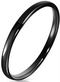 img 2 attached to Jude Jewelers 3 Pack Stainless Steel Stackable Wedding Band Enhancer Rings - Thin 2MM Design