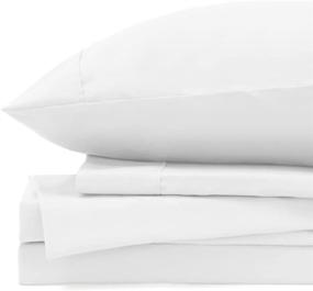 img 1 attached to Jennifer Adams Essentials King Sheet Set - 4 Piece Microfiber Sheets & Pillowcases - Premium Wrinkle-Resistant & Breathable Bedding - Deep Pockets up to 16” (White, King) - Best Price Guaranteed!