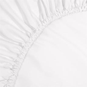 img 2 attached to Jennifer Adams Essentials King Sheet Set - 4 Piece Microfiber Sheets & Pillowcases - Premium Wrinkle-Resistant & Breathable Bedding - Deep Pockets up to 16” (White, King) - Best Price Guaranteed!