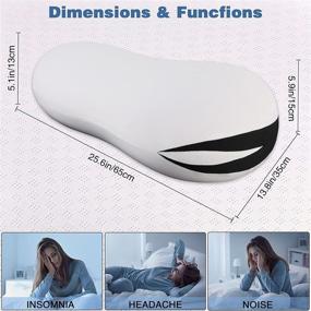 img 3 attached to 🐱 Memory Foam Cervical Pillow for Neck and Shoulder Pain Relief - Ergonomic Side Sleeper Support for Back, Stomach, and Side Sleepers - Bean Shaped Cervical Pillow for Sleeping Comfort - Soft Cat Belly Design