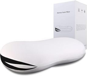 img 4 attached to 🐱 Memory Foam Cervical Pillow for Neck and Shoulder Pain Relief - Ergonomic Side Sleeper Support for Back, Stomach, and Side Sleepers - Bean Shaped Cervical Pillow for Sleeping Comfort - Soft Cat Belly Design