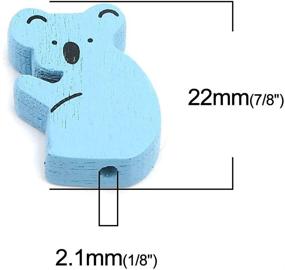 img 2 attached to Vibrant Animal-themed Wood Spacer Beads (45 Pack) with 2mm Hole, Featuring Cute Koala Design