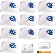 🎒 high-quality gllo replacement airclean 3d efficiency dust bags | compatible with miele type gn vacuum bags | fits miele s2, s5, s8, classic c1, complete c2, and complete c3 series | includes 10 bags & 2 filters логотип