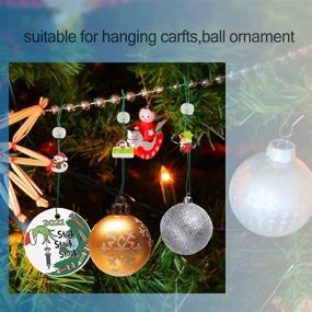 img 1 attached to 🎄 24-Piece Set of Christmas Mini Ornaments with No-Slip Hooks - Perfect for Xmas Tree Decorations, Small or Large Ornament Hanging, and Ball Locking Ropes