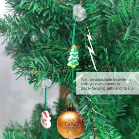 img 3 attached to 🎄 24-Piece Set of Christmas Mini Ornaments with No-Slip Hooks - Perfect for Xmas Tree Decorations, Small or Large Ornament Hanging, and Ball Locking Ropes