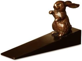 img 2 attached to 🐇 Stylish Brass Rabbit Doorstop: Charming and Functional Home Decor Essential