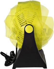 img 2 attached to Comfort Zone CZHV8T Yellow 8-inch 🌀 Wall-Mountable High-Velocity Fan: 3-Speed, Adjustable Tilt, Plastic Blades