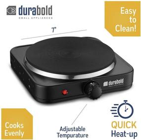 img 1 attached to 🔥 Stainless Steel Sealed Burner Kitchen Countertop Single Burner - Versatile Cooktop for RV, Small Apartments, Camping, Demonstrations, or as an Extra Burner - Durabold