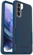 📱 otterbox commuter series galaxy s21 5g case - bespoke way (blazer blue/stormy seas blue) logo