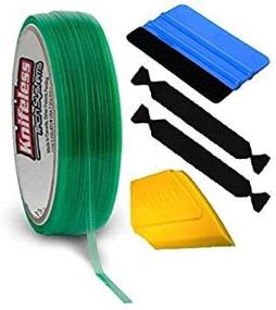 img 1 attached to 🔪 VViViD Knifeless Vinyl Wrap Cutting Tape Finishing Line 10M Plus 3M Toolkit with Blue Applicator, Yellow Detailer, and Black Felt Edge Decals