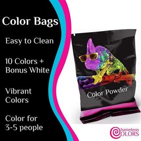 img 3 attached to 🌈 Chameleon Colors Color Powder - 70g Individual Packets, 10 Pack + Bonus White - Ideal for Group Activities of 3-5 People - Vibrant Red, Yellow, Blue, Orange, Purple, Pink, Navy, Magenta, Aquamarine, and Green Powder