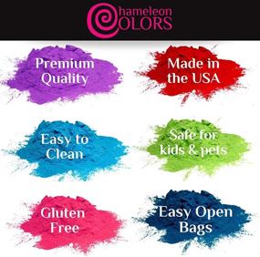 img 1 attached to 🌈 Chameleon Colors Color Powder - 70g Individual Packets, 10 Pack + Bonus White - Ideal for Group Activities of 3-5 People - Vibrant Red, Yellow, Blue, Orange, Purple, Pink, Navy, Magenta, Aquamarine, and Green Powder