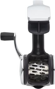 img 4 attached to Sabatier West Blade Handheld Manual Rotary Grater with Patented Stainless Steel Flake Grating Drum, 11.5-Inch, Black