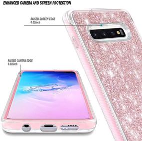 img 2 attached to 📱 Shockproof E-Began Case for Samsung Galaxy S10 - Glitter Rose Gold (2019 Release)