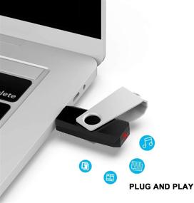 img 3 attached to 🔌 TOPESEL 50-Pack 4GB Black USB 2.0 Flash Drive Bulk Lot - Swivel Memory Stick Thumb Drives Pen Drive (4G)