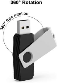img 1 attached to 🔌 TOPESEL 50-Pack 4GB Black USB 2.0 Flash Drive Bulk Lot - Swivel Memory Stick Thumb Drives Pen Drive (4G)