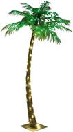 🌴 5ft artificial lighted palm tree by lightshare - 56 led lights, perfect home, party, christmas, nativity, and patio decoration logo