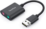 🎧 techrise usb аудио адаптер: внешняя звуковая карта стерео для windows, mac, linux, pc - улучшите звуковой опыт на ноутбуках и настольных компьютерах логотип