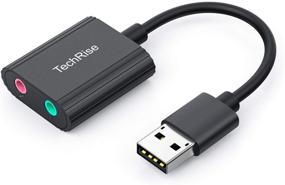 img 4 attached to 🎧 TechRise USB аудио адаптер: внешняя звуковая карта стерео для Windows, Mac, Linux, PC - улучшите звуковой опыт на ноутбуках и настольных компьютерах