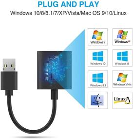 img 1 attached to 🎧 TechRise USB аудио адаптер: внешняя звуковая карта стерео для Windows, Mac, Linux, PC - улучшите звуковой опыт на ноутбуках и настольных компьютерах