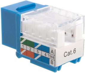 img 1 attached to 🔌 Категория 6 RJ45 Keystone Jack Punch-Down Network Blue (50): Высокопроизводительное решение для сетевого подключения