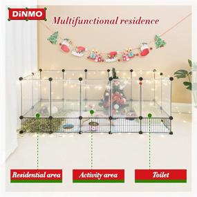 img 2 attached to 🐹 DINMO C&C Cage and Playpen: Fun and Interactive Small Animal Enclosure for Guinea Pigs, Rabbits, and Bunnies