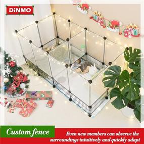 img 1 attached to 🐹 DINMO C&C Cage and Playpen: Fun and Interactive Small Animal Enclosure for Guinea Pigs, Rabbits, and Bunnies