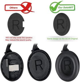 img 1 attached to 🎧 High-Quality Replacement Ear Pads for Bose QC35 and QC35 II headphones (Black)