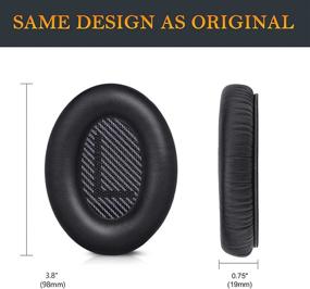 img 2 attached to 🎧 High-Quality Replacement Ear Pads for Bose QC35 and QC35 II headphones (Black)