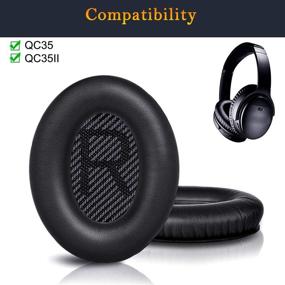 img 3 attached to 🎧 High-Quality Replacement Ear Pads for Bose QC35 and QC35 II headphones (Black)