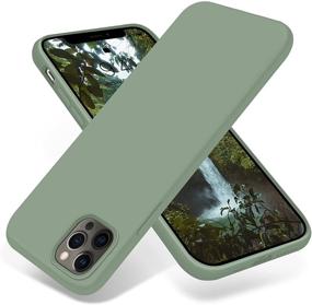 img 4 attached to 📱 OTOFLY iPhone 12 Pro Max Case: Silky Soft Touch, Full-Body Bumper for 6.7 inch, Calke Green