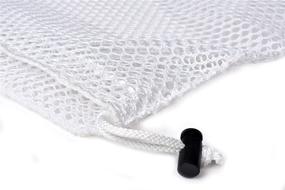 img 1 attached to 🧺 High-Quality Commercial Mesh Laundry Bag: Durable Material with Convenient Drawstring Closure - Perfect for Factories, College, Dorms, and Apartments (24"x36", White)