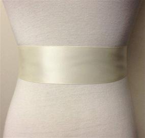 img 1 attached to Classic Ribbon Women's Wedding Bridal Accessories Belts - Simplistic Elegance