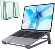 💻 dk177 laptop stand: ventilated aluminum ergonomic stand for 10-17inch laptops (gray) - compatible with macbook air pro, versatile 2-in-1 design for desk logo