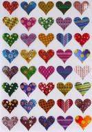 ❤️ royal green valentine heart sticker set - 400 pack assorted patterns in red, pink, stars, flowers, stripes and dots - permanent adhesive foil stickers logo