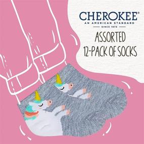 img 2 attached to 👧 Set of 12 Shorty Socks for Little Cherokee Girls