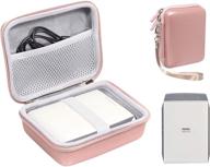 wgear matte rose gold protective case for fujifilm instax share sp-2 printer: cable and paper storage included! logo