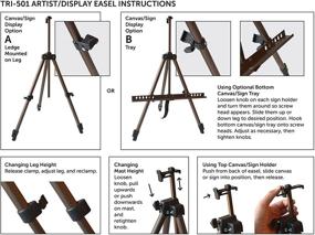 img 1 attached to Tri-C Aluminum Field 🖼️ Easel: Lightweight and Portable Artist Easel