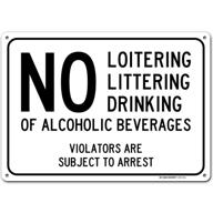 loitering littering alcoholic beverages sign logo