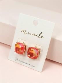 img 2 attached to Miracle Collection Faceted Statement Earrings Girls' Jewelry