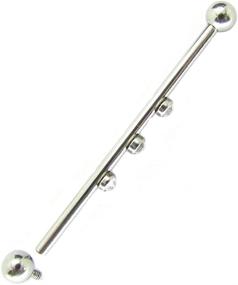 img 3 attached to 🏭 NewkeepsR Titanium Internal Thread Industrial Barbell: Implant Grade Straight Ear Cartilage Bar, 14g 34mm/38mm Length