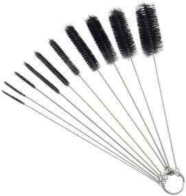 img 4 attached to 🧹 LoveInUSA 8 Inch Nylon Tube Pipe Brushes Cleaning Brush Set - 10 Packs: Ideal for Straws, Glasses, Keyboards, Jewelry Cleaning with Protective Cap