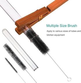 img 1 attached to 🧹 LoveInUSA 8 Inch Nylon Tube Pipe Brushes Cleaning Brush Set - 10 Packs: Ideal for Straws, Glasses, Keyboards, Jewelry Cleaning with Protective Cap