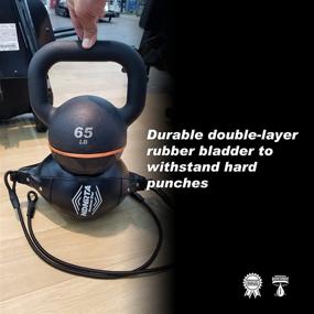 img 1 attached to 🥊 NDNRTA Double End Bag: Upgraded Leather Boxing Ball for Floor to Ceiling Boxing Training, Shipped from the United States