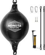 🥊 ndnrta double end bag: upgraded leather boxing ball for floor to ceiling boxing training, shipped from the united states логотип