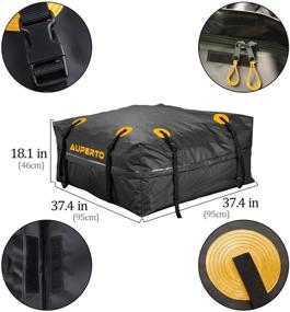 img 3 attached to 🚗 AUPERTO 15 Cubic Feet Car Rooftop Cargo Carrier Bag - Cargo Bag for Cars with Rack/Rail/Cross Bar