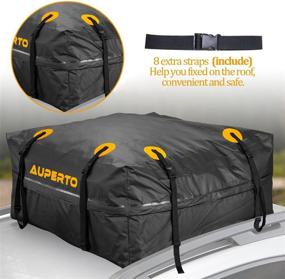 img 2 attached to 🚗 AUPERTO 15 Cubic Feet Car Rooftop Cargo Carrier Bag - Cargo Bag for Cars with Rack/Rail/Cross Bar