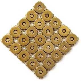 img 4 attached to Set of 25 Bronze Sew-in Magnetic Bag Clasps Button Snaps – Ideal for Purse, Handbag, Clothing Sewing Crafts – No Tools Needed – Plum Blossom Design – 14mm Size (Bronze)