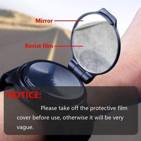 img 1 attached to Enhance Your Cycling Safety with FlyCloud Bike Mirror - 360°Rotation Adjustable Wrist Sport Loop Rear View Bicycle Mirror